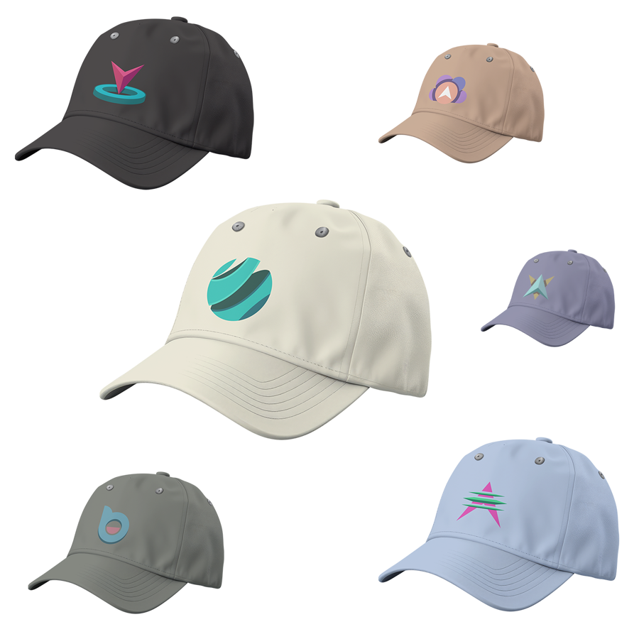 Premium Stock Poly Cotton 6-Panel Unstructured Cap w/ Metal