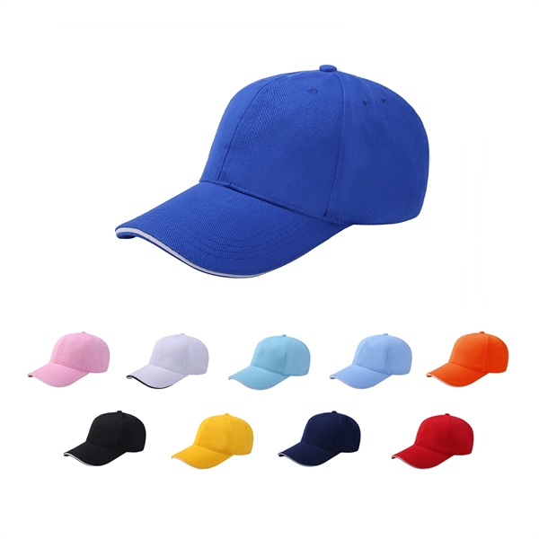 Stock Single-Yarn 7x7 Drill Cotton 6 Panel Cap, Double