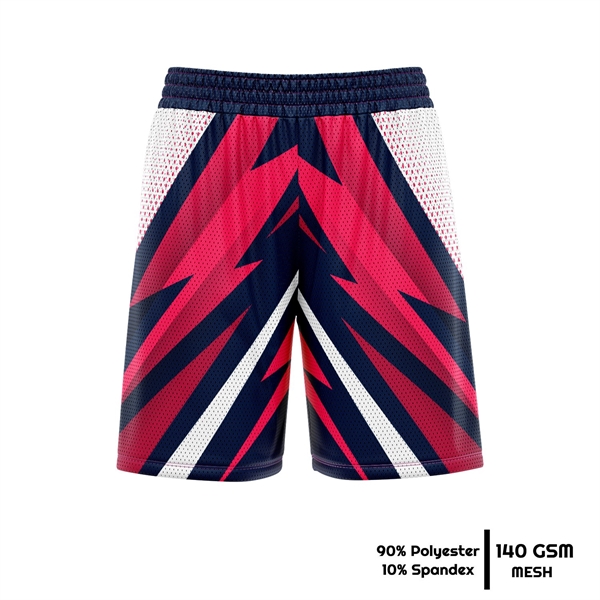Unisex & Kids' Sublimation Shorts w/ Lining - 140G Mesh