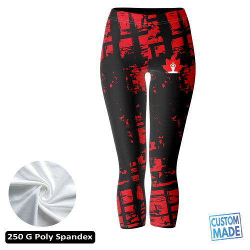 Women's Premium Sublimation Yoga Capri Pants - 250G