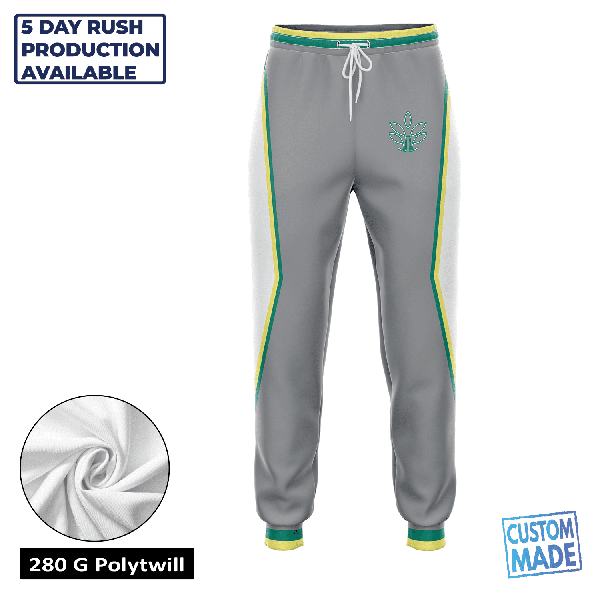 Unisex & Kids' Sublimation 280G Polyester Twill Sweatpants - Economy