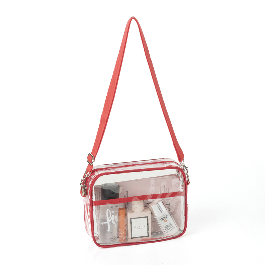 ClearPass Clear Crossbody Bag - 6”Hx8.25”Lx2.5”W