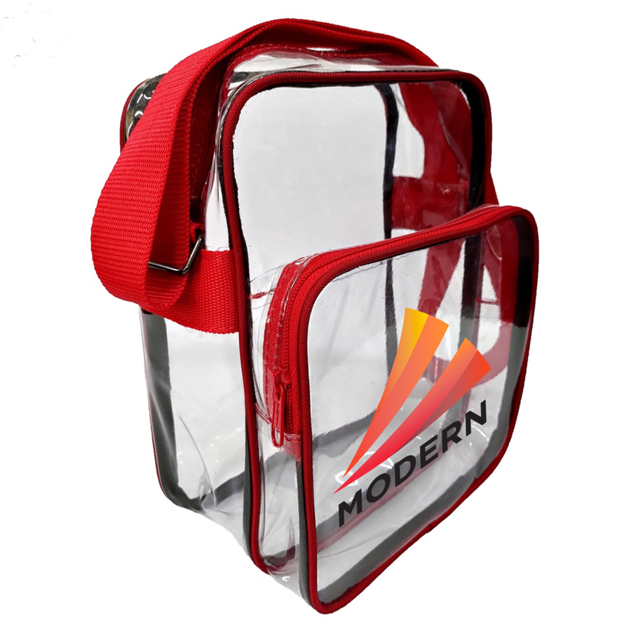 Basic Clear Stadium Security Messenger Bag - 10"Hx10"Lx3"W