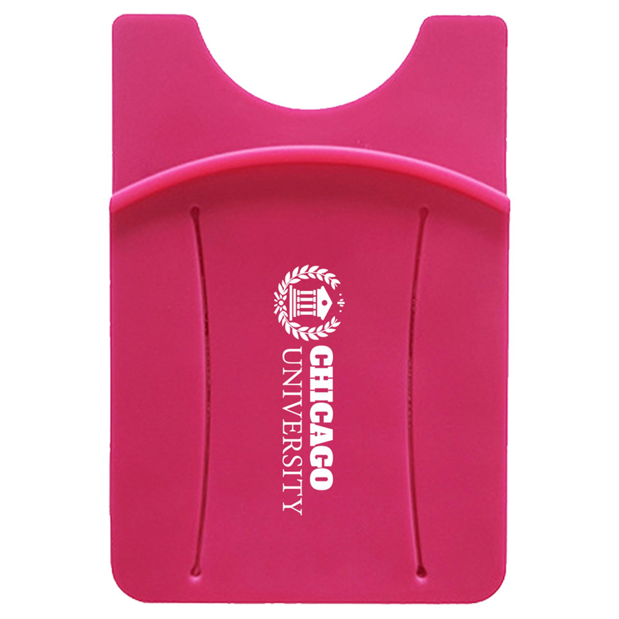 Silicone Phone Wallet with Adhesive Back and Finger Slot