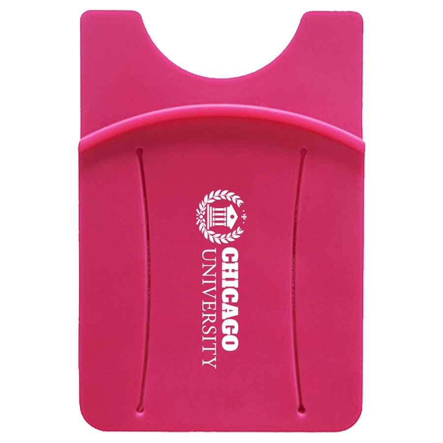 Silicone Phone Wallet with Adhesive Back and Finger Slot