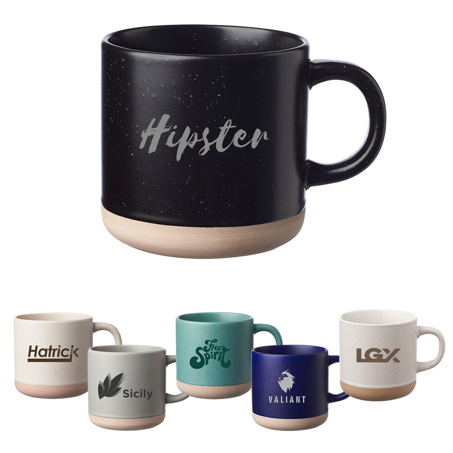 11 Oz. Cozy Speckled Ceramic Beverage Mug.