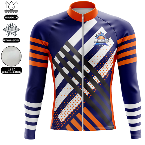 Unisex Sublimation Long Sleeve Cycling Jersey w/ Lining
