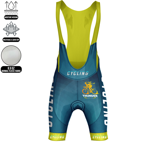 Unisex Full Sublimation Cycling  Bib Shorts