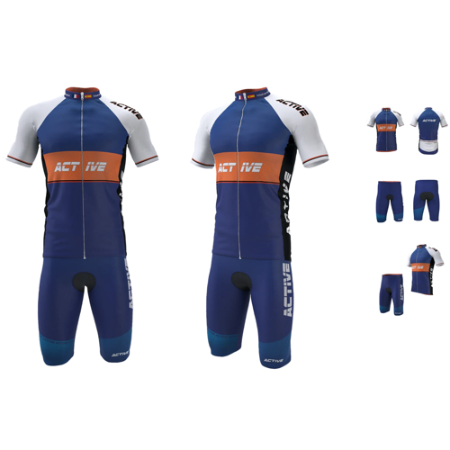 Unisex Sublimation Premium Cycling Jersey & Shorts Set