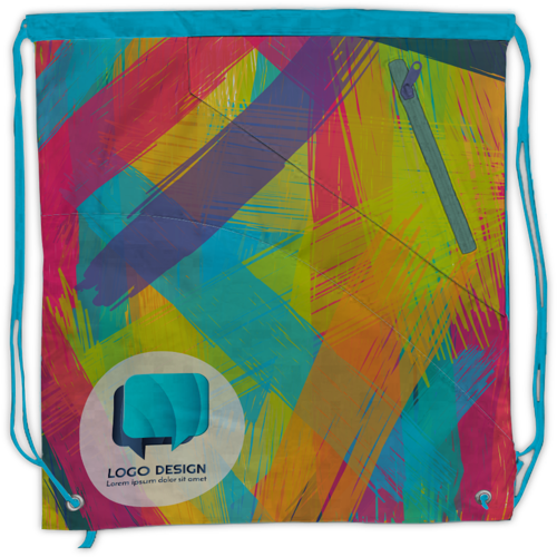 Sublimation Standard Polyester Drawstring Bag w/ Circular Base