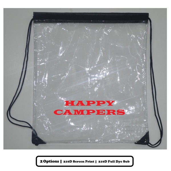 Clear Polyester Drawstring Bag