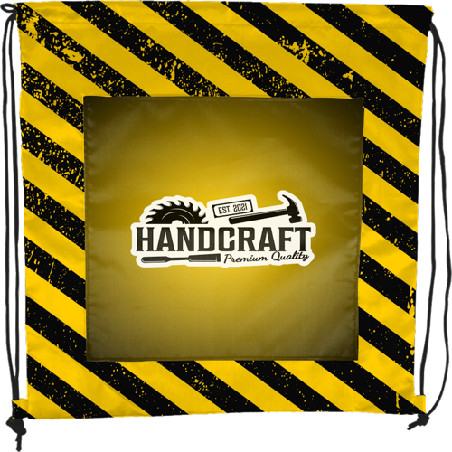 Sublimation Polyester Drawstring Bag w/ Large Open Pocket