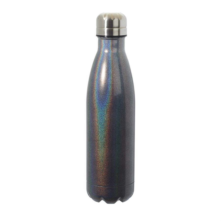 Stainless Steel Prismatic Water Bottle - Double Wall Vacuum Insulation, 17 oz.