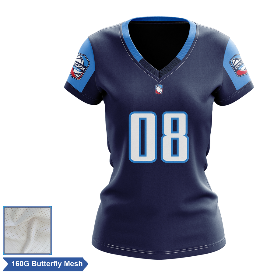 Women's Sublimation Butterfly Mesh Flag Football Jersey