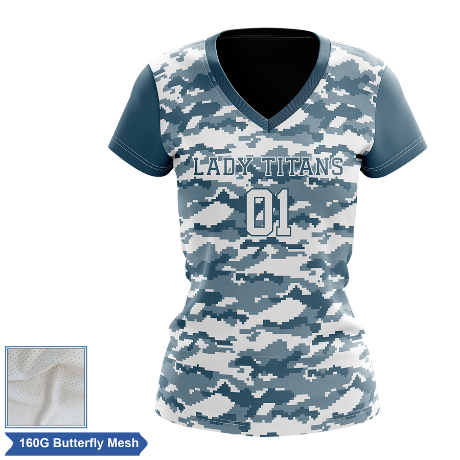 Women's Sublimation Flag Football Jersey - Butterfly Mesh