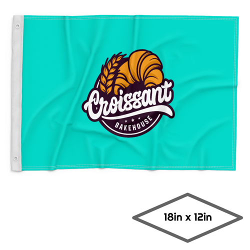 SINGLE-SIDED DYE SUBLIMATION 1-LAYER 18IN X 12IN FLAG