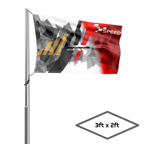 SINGLE-SIDED DYE SUBLIMATION 1-LAYER 3FT X 2FT FLAG