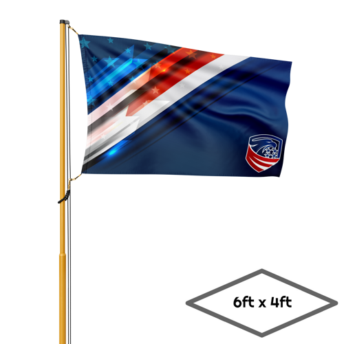 Single-Sided Dye Sublimation 1-Layer 6ft x 4ft Flag