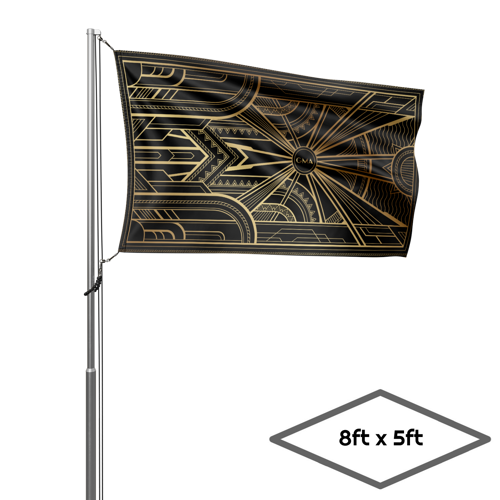 Single-Sided Dye Sublimation 1-Layer 8ft x 5ft Flag