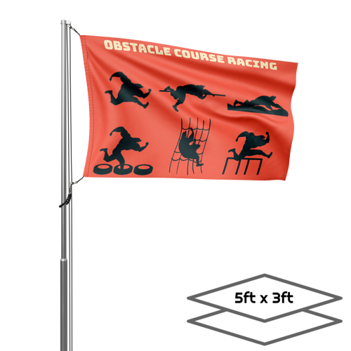 Double-Sided Dye Sublimation 2-Layer 5ft x 3ft Flag