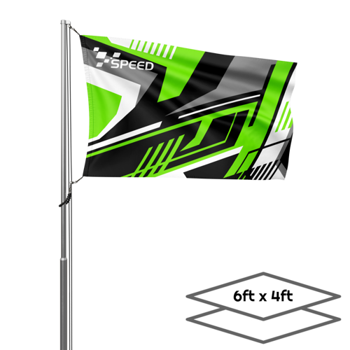 Double-Sided Dye Sublimation 2-Layer 6ft x 4ft Flag