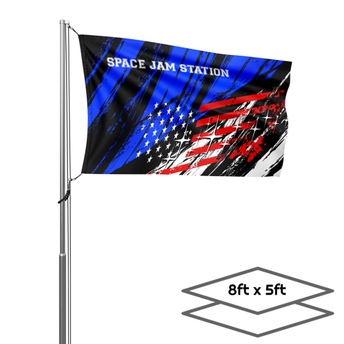 Double-Sided Dye Sublimation 2-Layer 8ft x 5ft Flag