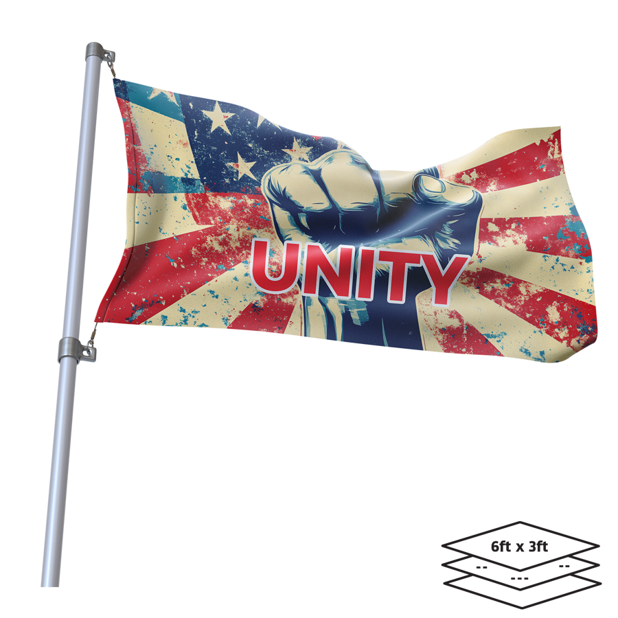 Double-Sided Dye Sublimation 3-Layer 6ft x 3ft Flag