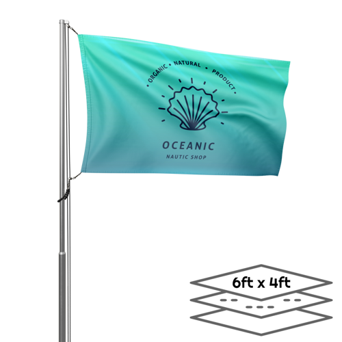 Double-Sided Dye Sublimation 3-Layer 6ft x 4ft Flag