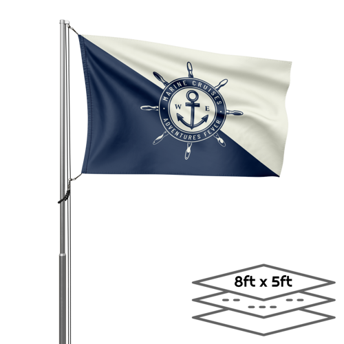 Double-Sided Dye Sublimation 3-Layer 8ft x 5ft Flag