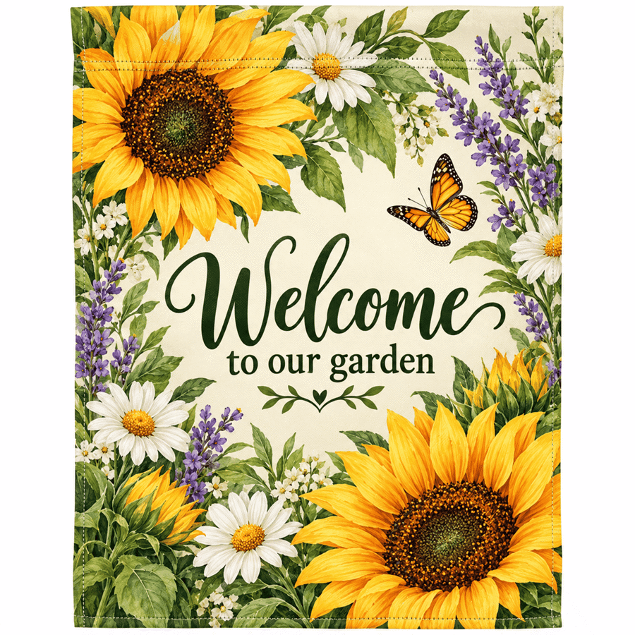 100% Polyester Sublimation Garden Flag - 17.25" x 12.5"