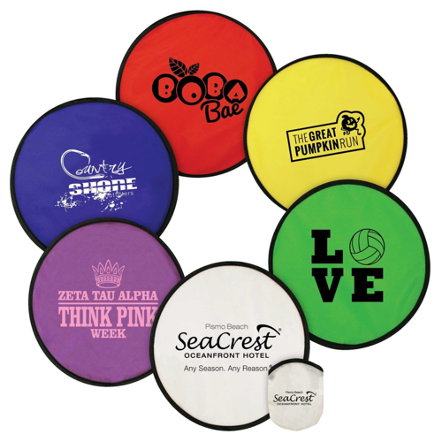 Solid Color Nylon Flexible Flying Disc and Pouch
