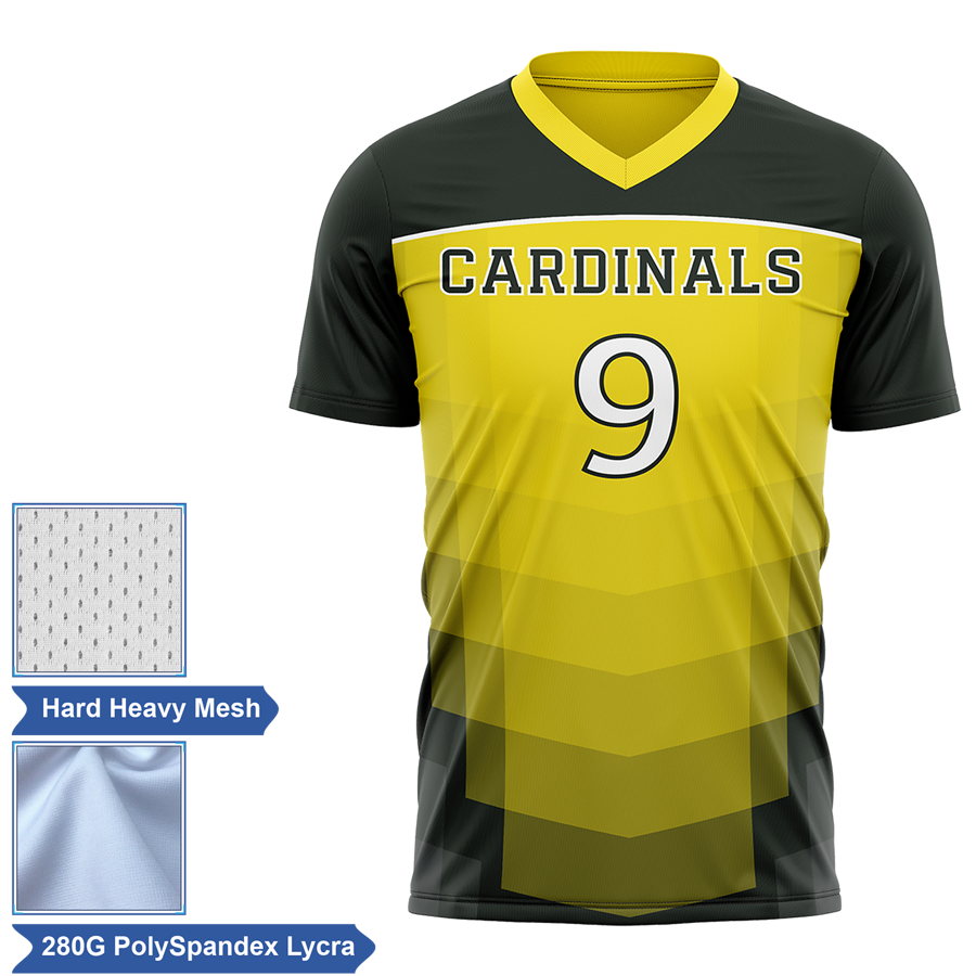 Men's & Kids' Premium Sublimation Football Fanwear Jersey - Mesh Body, Spandex Sleeves & Shoulder