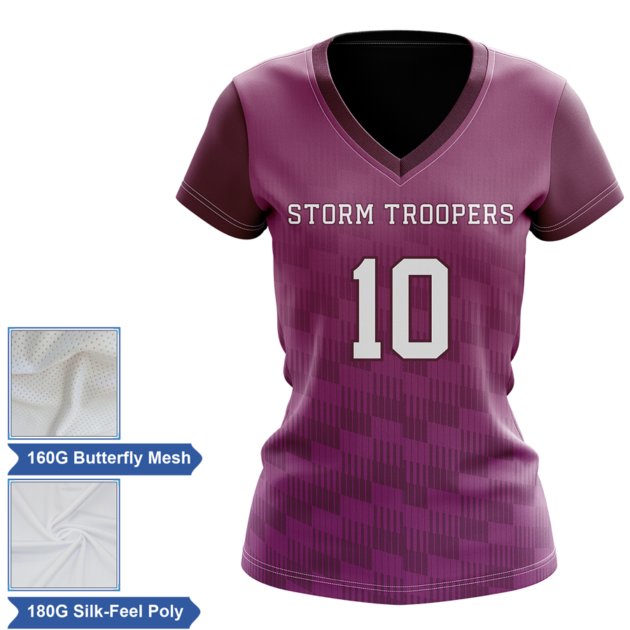 Women's Lightweight Sublimation Football Fanwear Jersey - Style 2