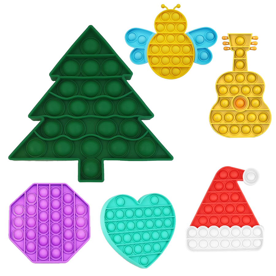 Custom Shape Pop Fidget Toy - 2 in Wide