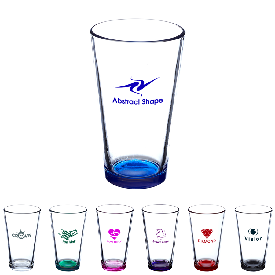 16 oz Colored Base Pub Glass