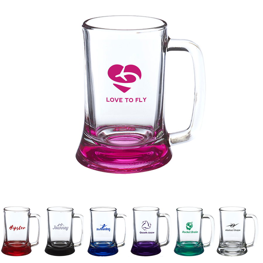 Comfort-Grip Glass Beer Mug - 9.75 oz