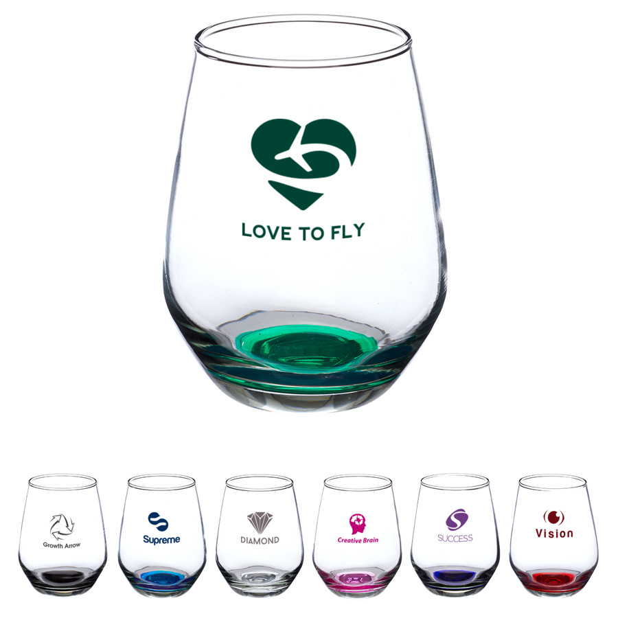 12 oz Orb Shape Stemless Glass