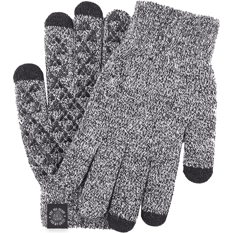 Adult Stretch Ribbed Gloves with Sensitive Touch, Non-Slip