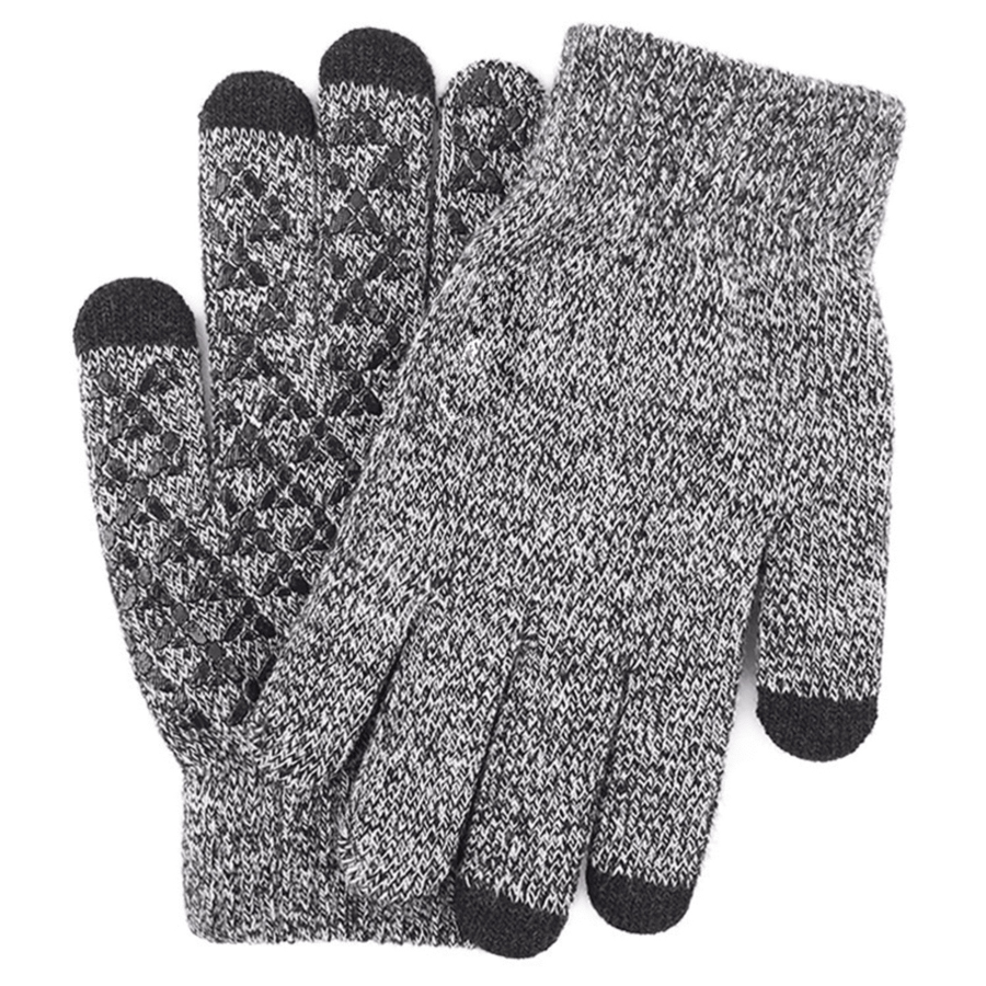 Adult Stretch Ribbed Gloves with Sensitive Touch, Non-Slip