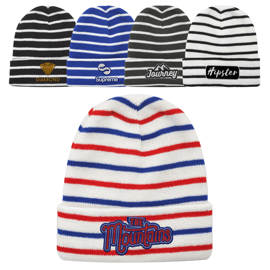 Cozy Striped Knit Beanie for All Seasons