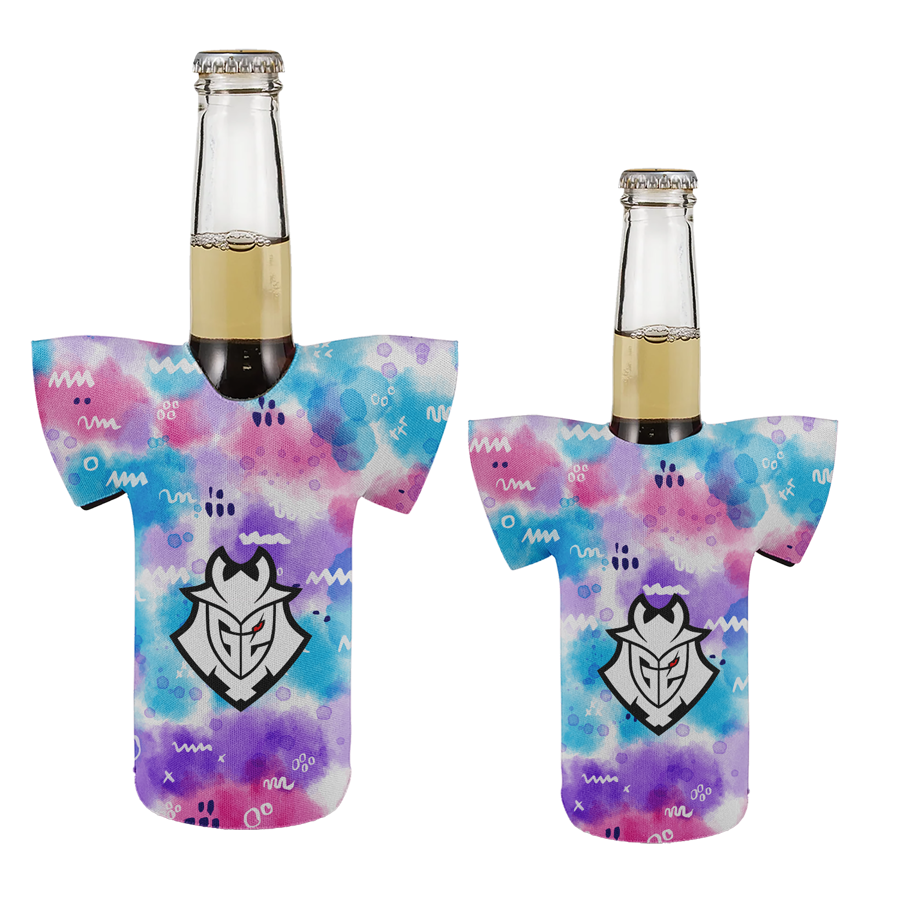 Sublimation Crew Neck T-Shirt Shaped Collapsible 12 Oz Bottle Kooler - 3mm Neoprene