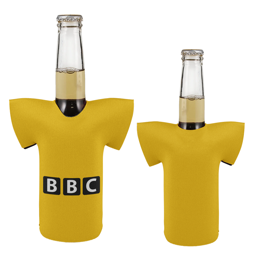 Crew Neck T-Shirt Shaped Collapsible 12 Oz Bottle Kooler w/ Custom Logo - 3mm Neoprene