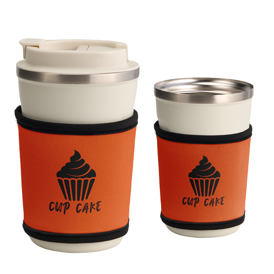 Collapsible Cup Kooler w/ Piping & Custom Logo - 3mm Neoprene