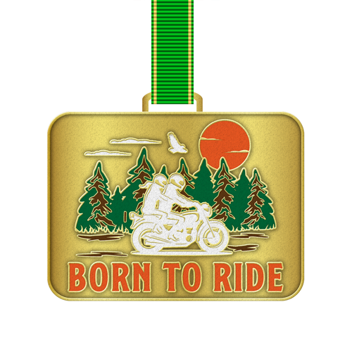 Zinc Alloy Medal with Antique Finish - Die Struck & Color-Fill