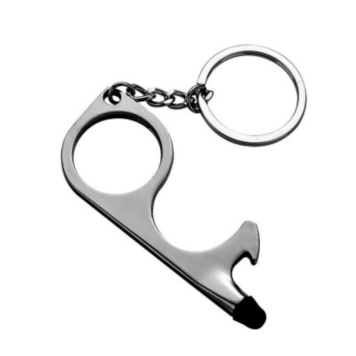 Matt Silver (nickel) Door Opener with Laser Engraving