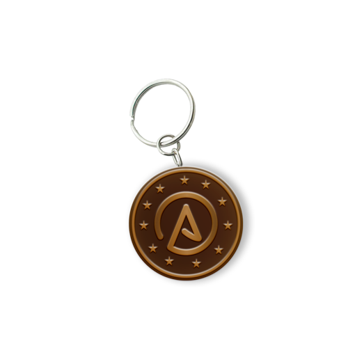 Customized Solid Iron Keychain with Antique Brass Plating