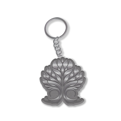 Customized Solid Iron Keychain with Antique Silver Plating
