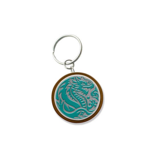 Customized Solid Iron Keychain with Single Side Epoxy