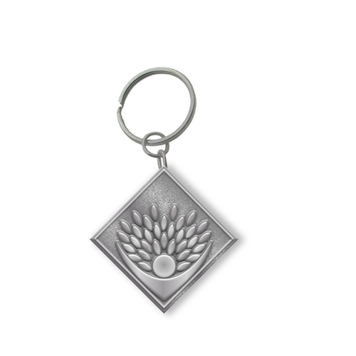 Customized Zinc Alloy Keychain with Antique Silver Plating