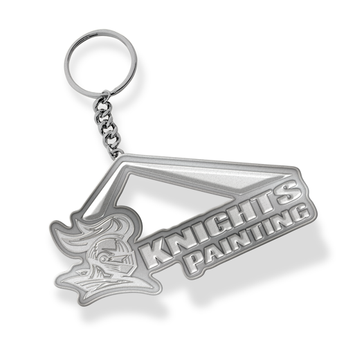 Customized Zinc Alloy Keychain with Shiny Silver Plating